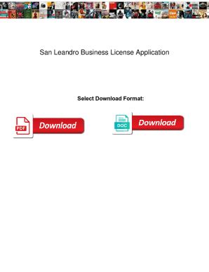 san leandro business license application.